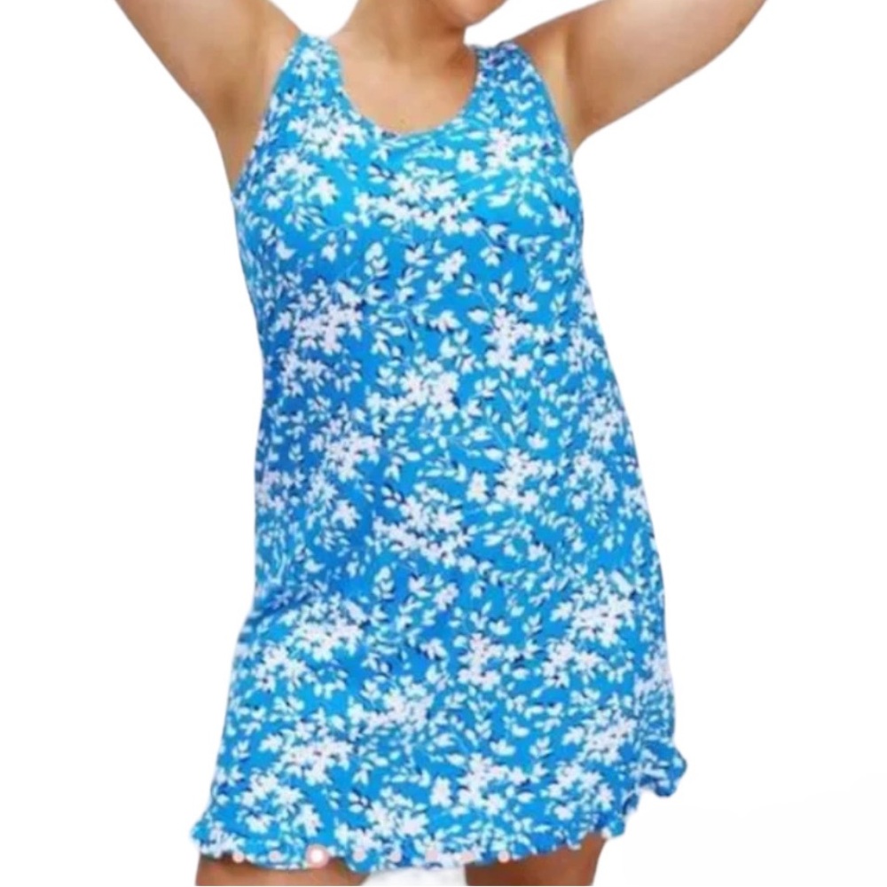 Draper James Ruffle Nightie Nightgown Floral Leaf Women’s Small/Medium Lounge